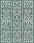Abstract Geometric Line Art Pattern Rug
