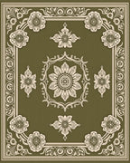 Classic Floral Bordered Intricate Design Rug