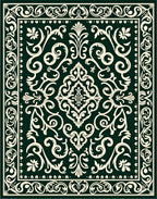 Classic Floral Scroll Pattern Rug