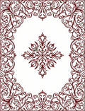 Ornate Vine Scrollwork Patterned Rug