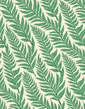 Emerald Green Fern Frond Lattice Rug