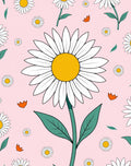 Daisy Pattern With Happy Vibe Rug