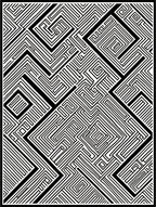 Graphic Maze Optical Illusion Rug