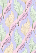 Pastel Feather Pattern Rug