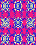 Radiant Blue Yellow Floral Pattern Rug