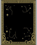 Celestial Constellation Black Gold Rug