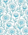 Elegant Floral Vine Blue Pattern Rug