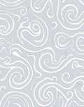 Abstract Swirls Light Blue Graphic Rug