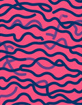 Wavy Blue And Purple Lines Rug
