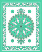 Classic Floral Medallion Border Rug