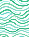 Cool Mint Green Wave Pattern Rug