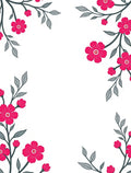 Vibrant Pink Flora Branches Rug