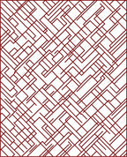 Abstract Geometric Red Lines Pattern Rug