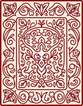 Ornate Floral Vine Pattern Rug