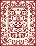 Ornate Floral Vine Pattern Rug