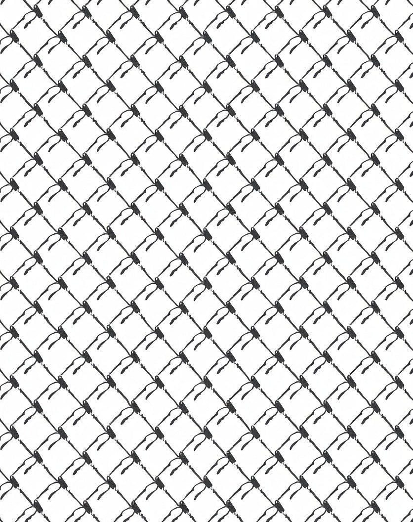 Monochrome Diamond Mesh Pattern Rug