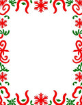 Red green snowflake ribbon border Rug