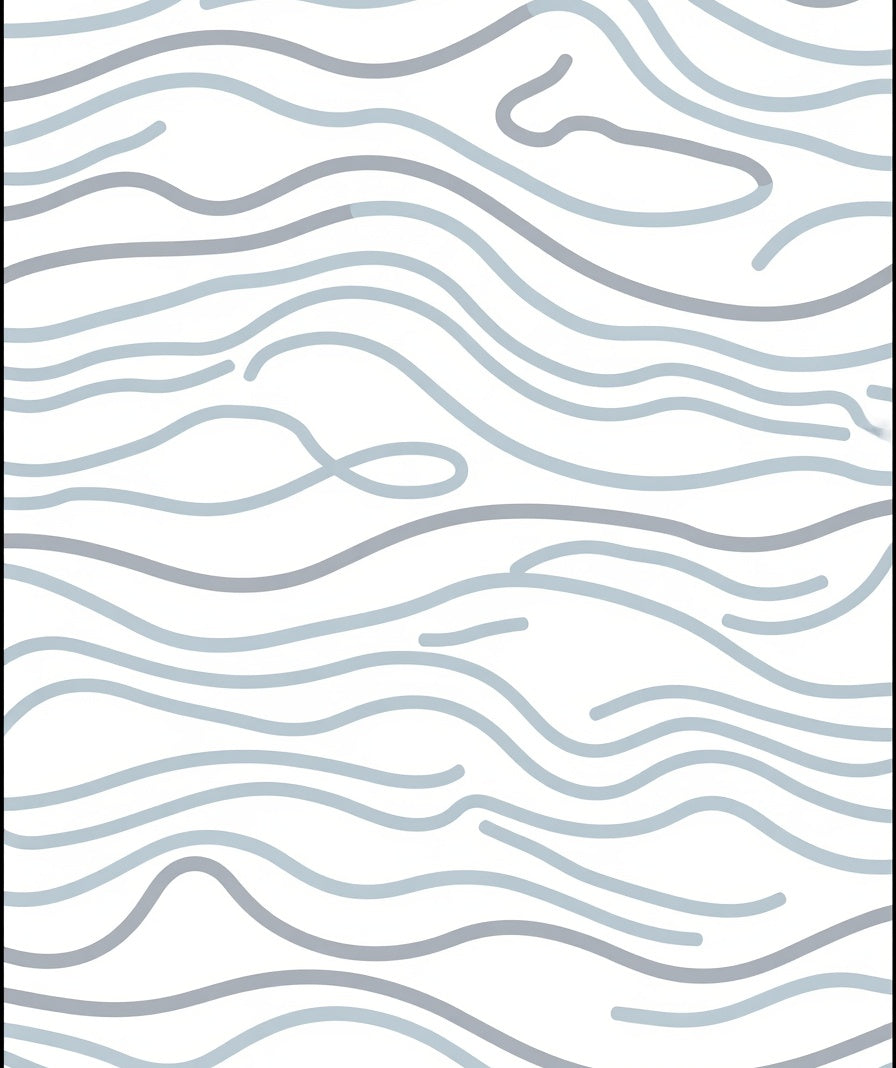 Abstract Wavy Line Pattern Design Rug