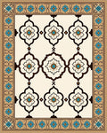 Ornate Floral Medallion Pattern Rug