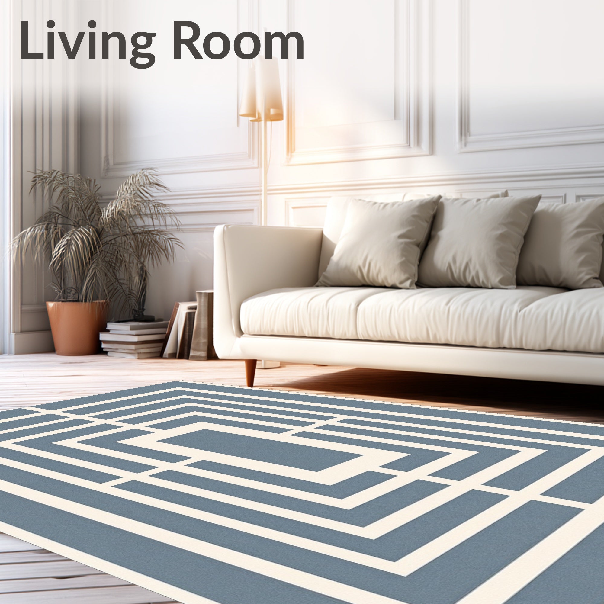 Classic Geometric Rectangular Lattice Rug