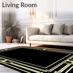 Geometric Regal Ornate Border Design Rug