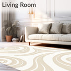 Abstract Swirls Neutral Toned Rug