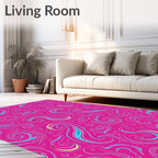 Swirls Curls Abstract Pattern Design Rug