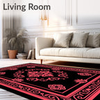 Ornate Filigree Floral Pattern Rug