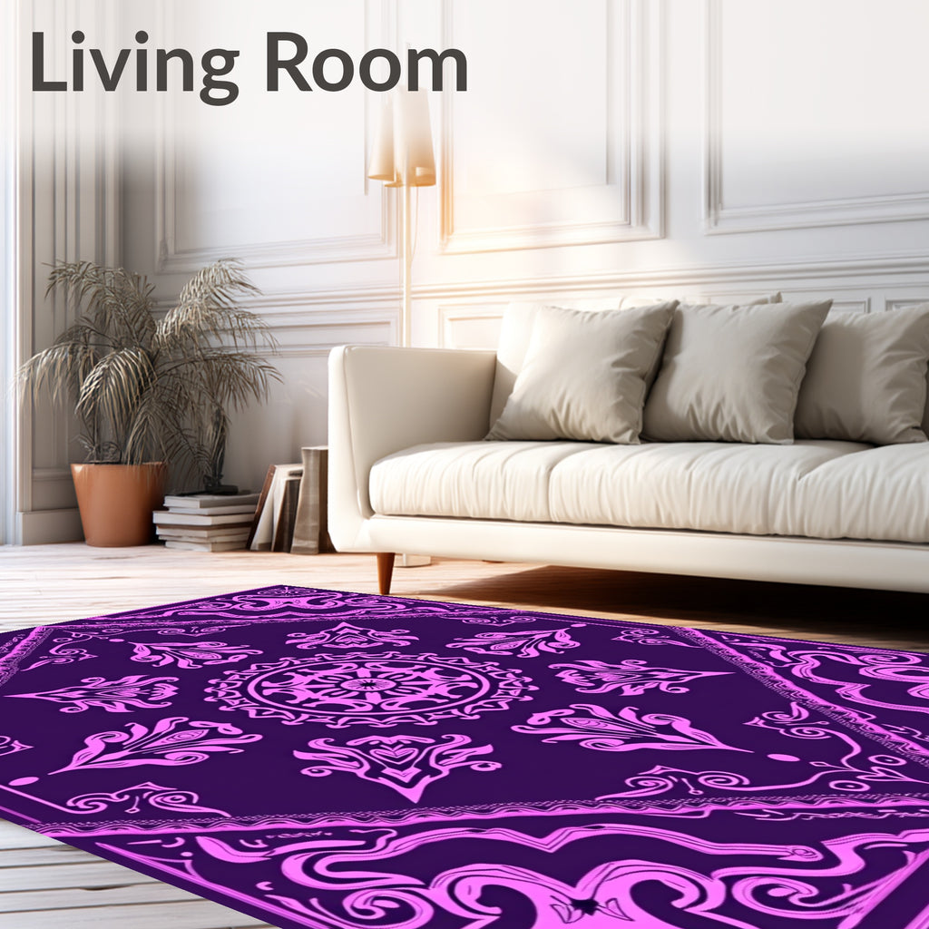 Elegant Floral Patterned Design Rug