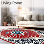 Radiant Starburst Geometric Medallion Design Rug