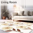 Retro Daisy Pattern Rug