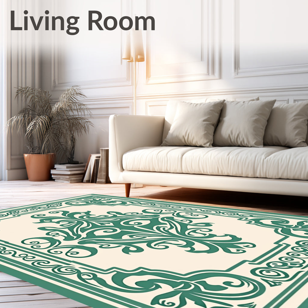 Ornate Scroll Floral Classic Design Rug