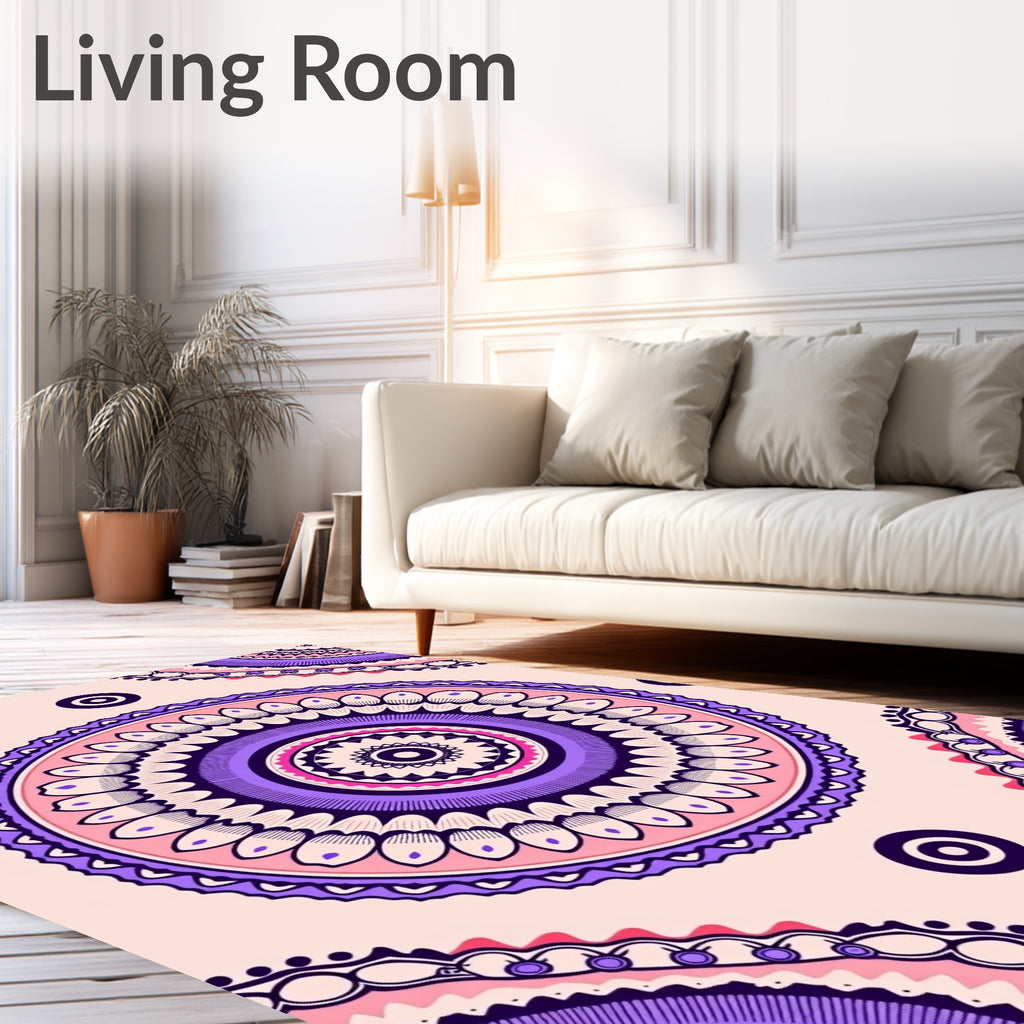 Mandala Pattern Decorative Boho Rug