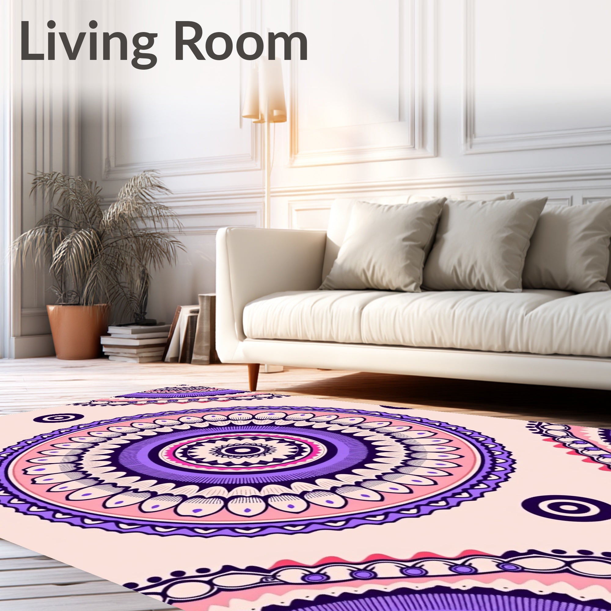 Mandala Pattern Decorative Boho Rug