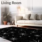 Celestial Starburst And Swirl Pattern Rug