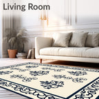 Classic Floral Damask Elegant Pattern Rug
