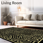 Geometric Maze Pattern Rug