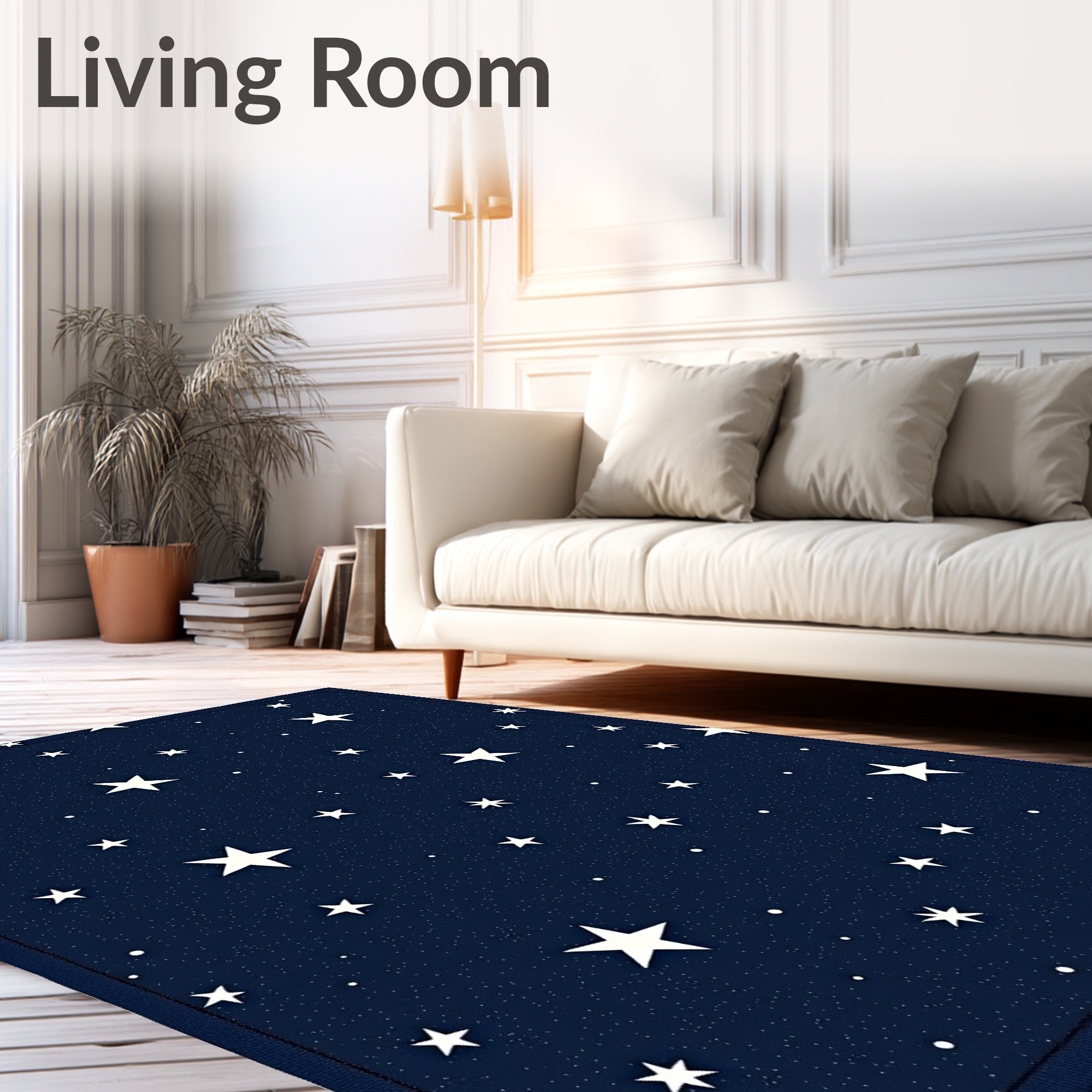 Night Sky Star Pattern Rug