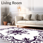 Classic Floral Medallion Border Design Rug