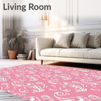 Playful Abstract Swirl Pattern Rug