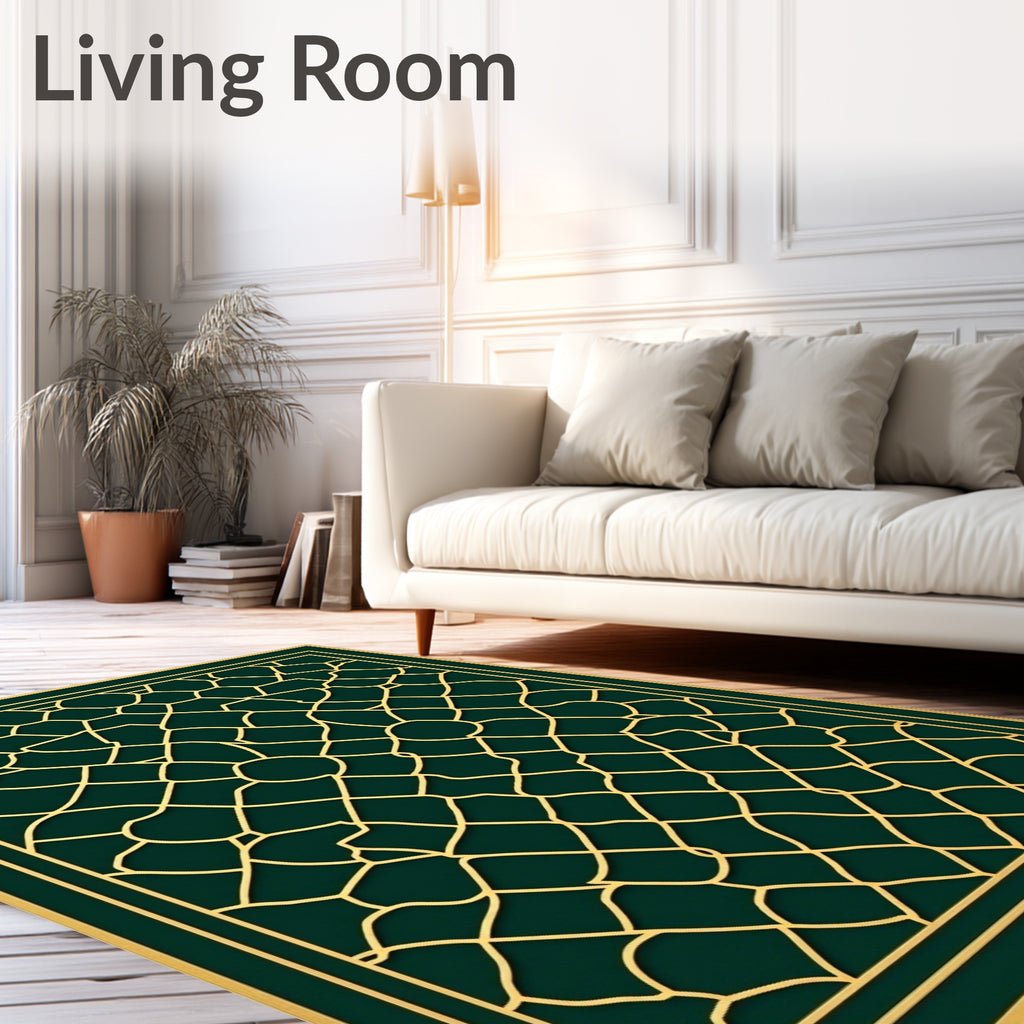 Elegant Geometric Lattice Design Rug
