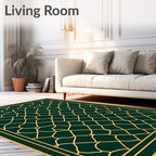 Elegant Geometric Lattice Design Rug