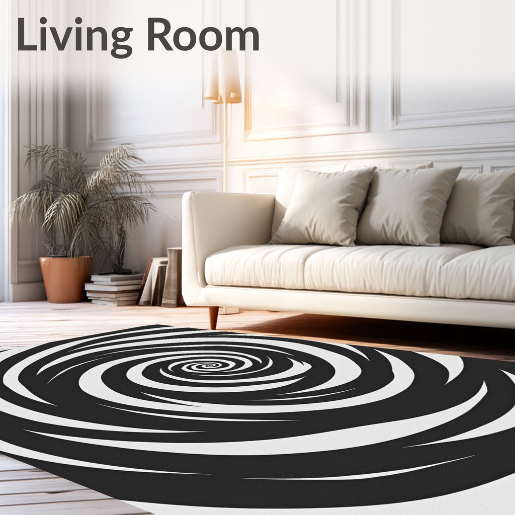Abstract Swirl Pattern Rug