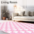 Modern Pink Cloud Pattern Rug