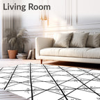 Geometric Diamond Starburst Pattern Rug