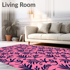 Bold Floral Vine Patterned Rug