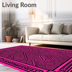 Bold Maze Geometric Pattern Rug