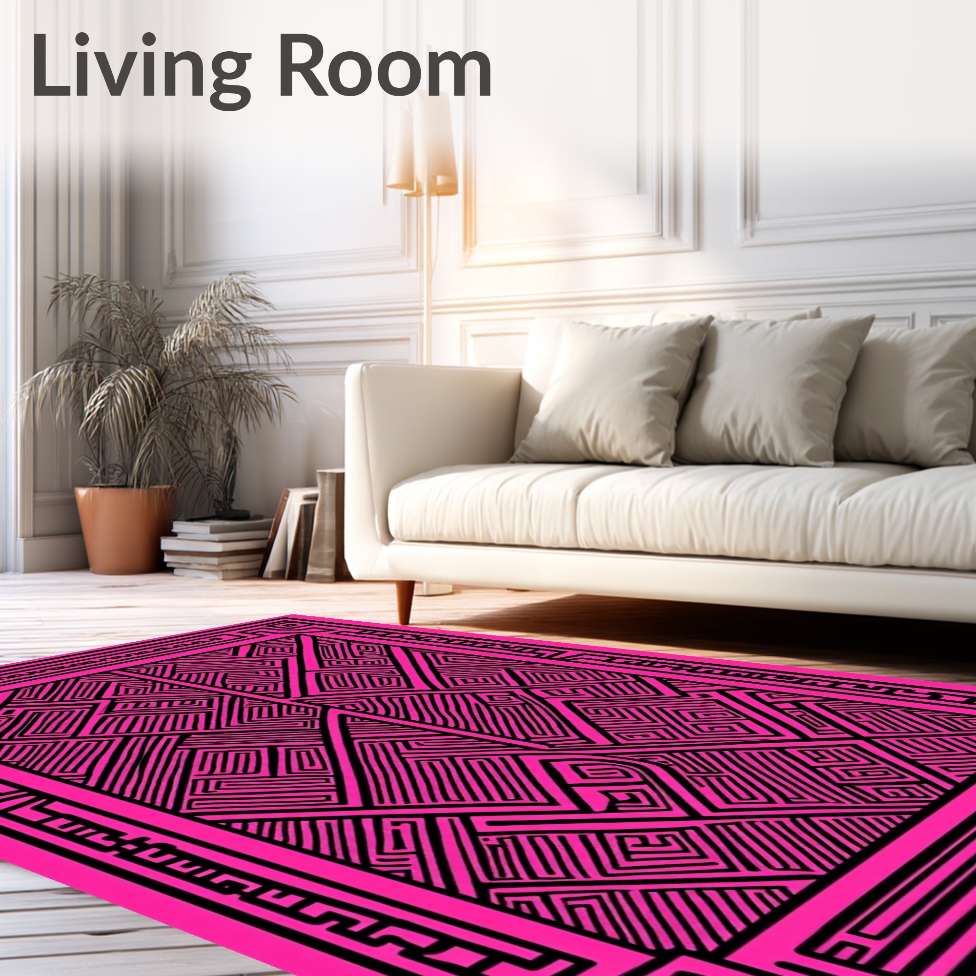 Bold Maze Geometric Pattern Rug