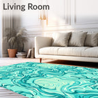 Oceanic Swirl Fluid Nature Design Rug