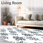 Classic Damask Scroll Pattern Rug